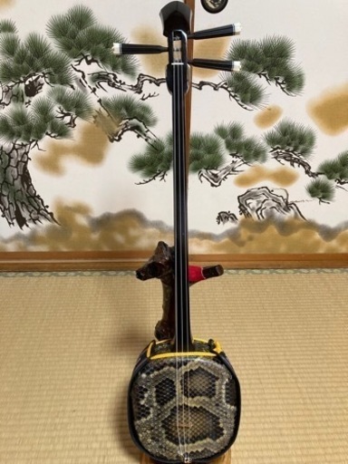 11月19日終了！沖縄三線！新品！クルチ(黒木)  江戸ユナー！与那城型　本皮本張り