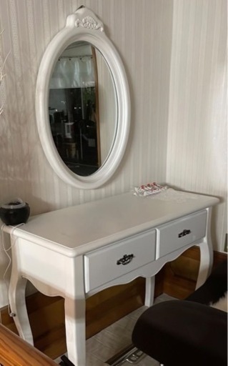 【中古】ホワイトドレッサー　3点セット