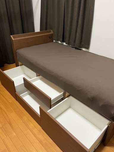 ニトリ】大容量収納 シングルベッドフレーム