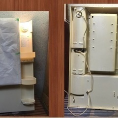 『オマケ付/洗面所用ミラースタンド/中古.ワレ有、通電確認済［現品-現状取引］INAXインテリアの画像