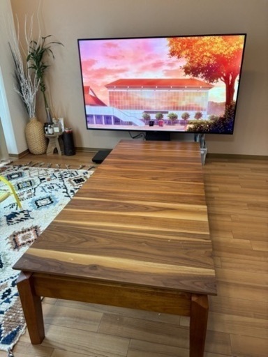 美品家具 伸縮ローテーブル　テーブル