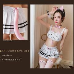 ♥️新品未使用♥️猫様 コスプレ ネコ耳カチューシャ 付き 猫耳 しっぽ 可愛い コスチューム cosplay costume かわいい ワンピース レディース フリーサイズ 女性用 Tバック付き の画像