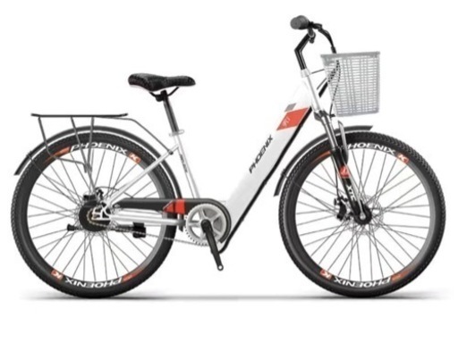 【最新モデル 新車】26インチ 36V 6-28AH電池内蔵 モータ350W アシスト自転車 電動自転車 前後 ディスク ブレーキ  書類 110V充電器と二本鍵付ヘルメットお負け クロスバイク