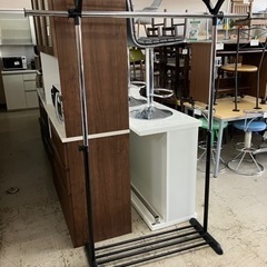 ☆値下げ☆K2403-417 上段付 パイプハンガーラック 伸長...