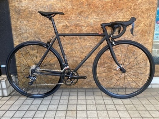 未使用品 美車！FUJI BALLAD Ω フジ バラッドオメガ 52size MATTE BLACK クロモリロードバイク