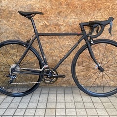 未使用品 美車！FUJI BALLAD Ω フジ バラッドオメガ 52size MATTE BLACK クロモリロードバイク