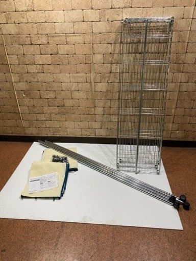 スチールハンガー カバー付き メタルラック スチールラック キャスター付き W150cm×D46cm×H181cm
