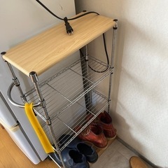 スチールラック　靴置きの画像