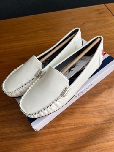U.S POLO ASSN ホワイト 24cm新品箱付き