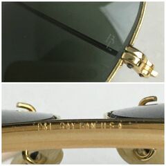 🔷🔶🔷ut20/59 RayBan USA レイバン B&L ボシュロム サングラス シューター ゴールドカラー ティアドロップ メガネ 眼鏡 ヴィンテージ ◆🔷🔶🔷の画像