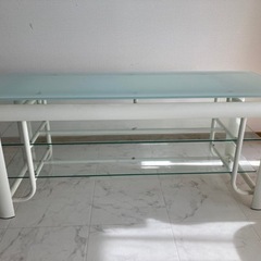 ガラステーブル　110✖️40✖️49cm テレビ台