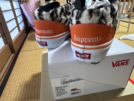 （新品）Supreme×Vans Leopard Half Cab（Orange）27.0cm