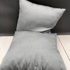 (I-2505CU1)◆クッション◆2点◆40cm×40cm◆グレー◆の画像