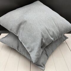 (I-2505CU1)◆クッション◆2点◆40cm×40cm◆グレー◆の画像