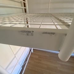 ニトリ ロフトベッド シングル 白の画像