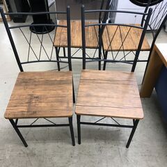 不二貿易 ダイニングセット  ダイニングテーブルセット ダイニングテーブル5点セット ダイニング イス4脚 アンティーク調 木製 北欧 おしゃれ クリーニング済 堺市 石津【ジャングルジャングルサカイ石津店】の画像