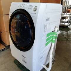 24031303】ドラム式電気洗濯機 2020年製 シャープ ES-S7E-WL 7㎏ 57L【