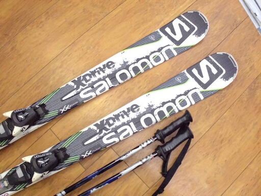 スキー スキーセット サロモン SALOMON sti 75 X-DRIVE 160cm ポール付き 中古 札幌市 厚別区