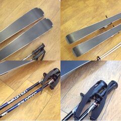スキー スキーセット サロモン SALOMON sti 75 X-DRIVE 160cm ポール付き 中古 札幌市 厚別区の画像