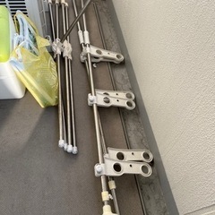 ベランダ　物干し　突っ張り棒