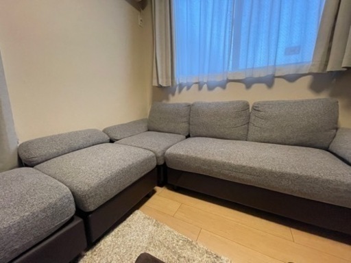 家具 L字ソファ カウチソファ3人掛け