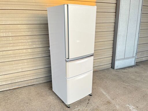【格安】ファミリー向け 3ドア冷蔵庫 335L 三菱 MR-C34S-W1 2011年製 中古動作品 クリーニング済み