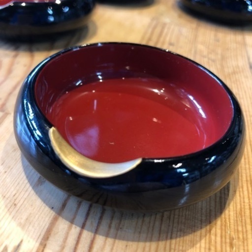【引き取り限定】中古品　箸置き　5個セット　琉球角萬　漆器
