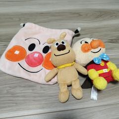 アンパンマン ぬいぐるみ 巾着付き