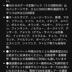 2枚　イギリス　ヨーロッパ　sim　30GB 通話3000分の画像