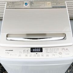 【受渡者決定】☆美品☆ ハイセンス 7.5kg 全自動洗濯機 2022年製の画像