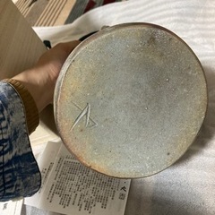 備前焼　花瓶の画像