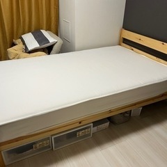 MUJI　セミダブルベッド　マットレス　２点セットの画像