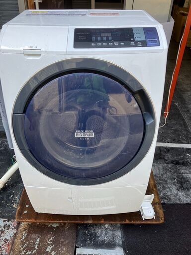 ☆中古￥29,800！【目玉商品！】HITACHI　10kg洗濯機　家電　2018年製　BD-SG100BL型　幅63㎝ｘ高さ72㎝ｘ高さ105㎝　【BC081】