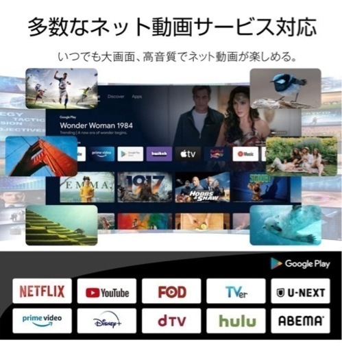 【美品】43V型4K チューナーレススマートテレビ ASTEX