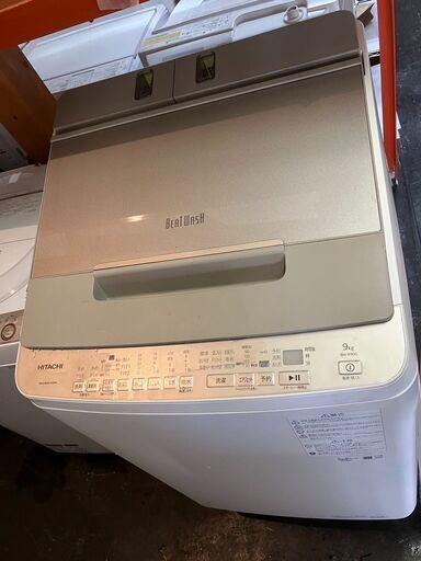 ☆中古￥35800！【店長おすすめ！】HITACHI　9.0kg洗濯機　家電　2021年製　BW-X90G型　幅61㎝ｘ奥行65㎝ｘ高さ102㎝　【BC084】