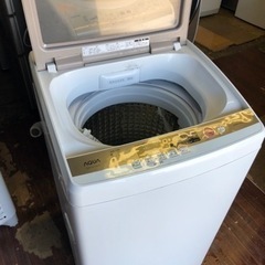 福岡市内配送設置無料 AQUA アクア AQW-GV700E(W) [全自動洗濯機 ガラス