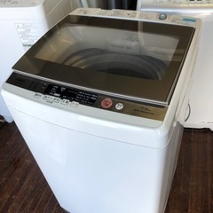 福岡市内配送設置無料 AQUA アクア AQW-GV700E(W) [全自動洗濯機 ガラス