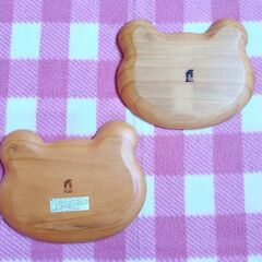 【未使用】木製　お食事プレート　パンダ　1枚250円・2枚350円の画像
