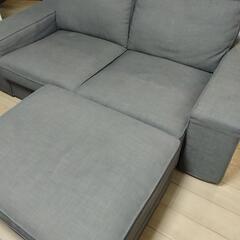 譲り先確定　IKEA　シーヴィク　２人掛けソファ　オットマン　セット