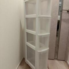 便利な４段キッチンチェスト（キャスター付き）の画像