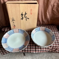 レトロ　生活雑貨　有田焼二枚セット