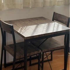 超美品！クールでおしゃれなテーブルチェア・ダイニング　テーブルセットの画像