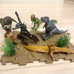 アニア　バトルボルケーノ　アニア恐竜フィギュア　恐竜、ジオラマおまけセットの画像