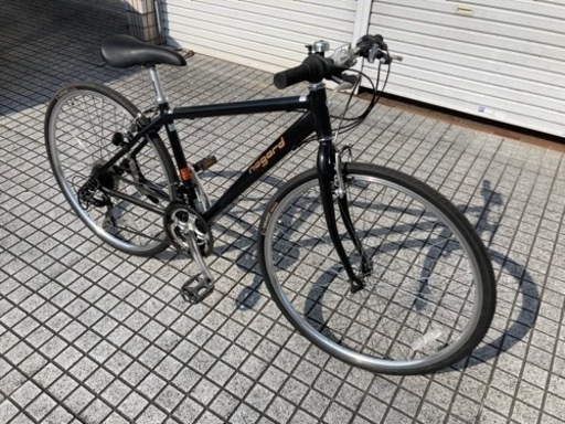 【クロスバイク】美品❗️3x7段変速　フレームサイズ430mm 前後タイヤ、グリップ、サドル新品❗️サイドスタンド付　若林自転車　浜大津店　SALE中❗️