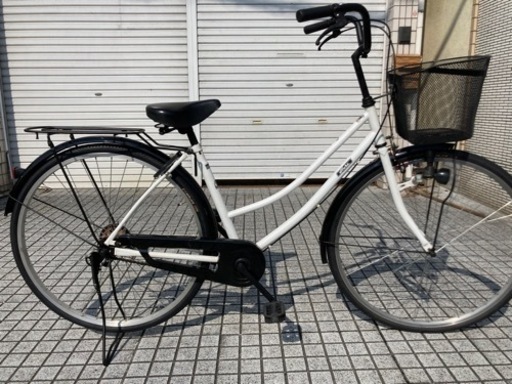年末のプロモーション特価！ 27インチ自転車】美品❗️変速なし前後タイヤ、前カゴ新品 自転車本体