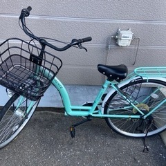 【お譲り先決定済❗️】自転車【26型】【グリーン】【6段変速】