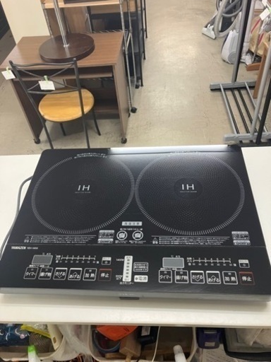 取引場所 南観音 K2403-443 YAMAZEN 2口IH調理器 2018年製 YEH-1456 汚れ キズあり 通電のみの確認