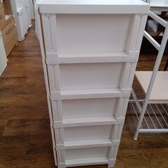 ★ジモティ割あり★  チェスト ホワイト H106×D42×W54 クリーニング済み MT804の画像