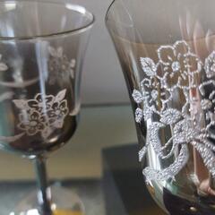 値下げしました!! ペアグラス & クリスタル調グラス〈未使用〉の画像