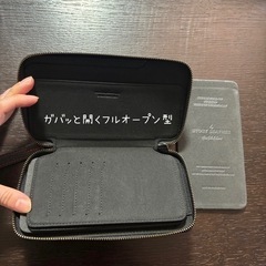 財布　長財布　札入れ　フルオープン　ラウンドファスナー　新品　未使用　黒　ブラック　【展示処分品】の画像